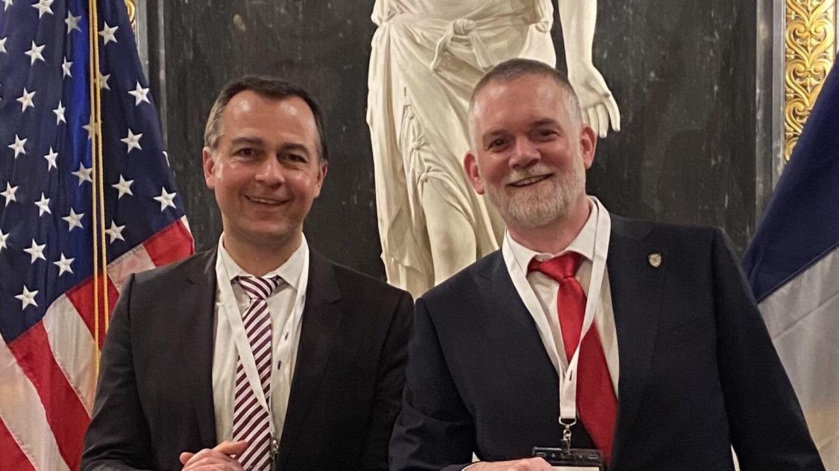 Martin Weides and Richard Haley at UNESCO IYQ event  Martin Weides and Richard Haley at UNESCO IYQ event