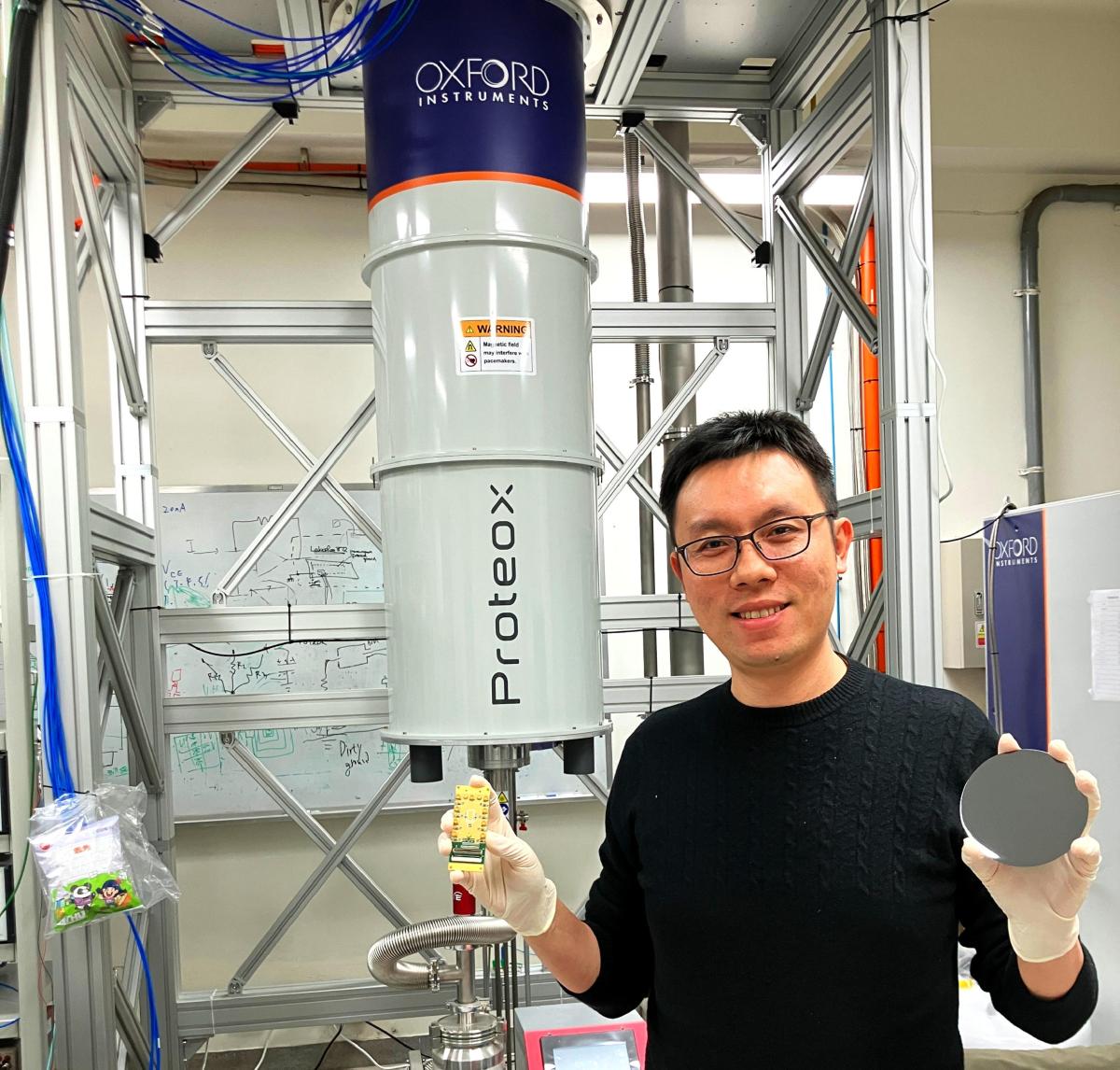 Tzu-Kan Hsiao pictured with the ProteoxMX Tzu-Kan Hsiao pictured with the ProteoxMX