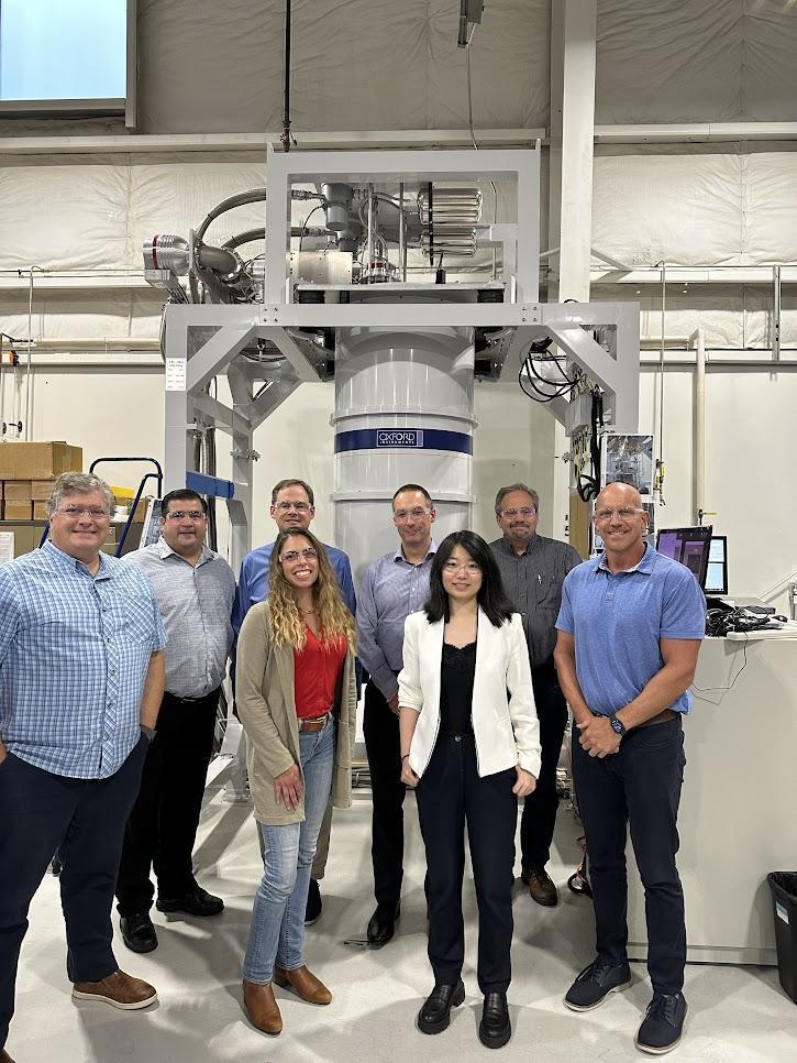 OI NanoScience and Lake Shore team in front of the Triton system in Lake Shore’s factory in Westerville, Ohio OI NanoScience and Lake Shore team in front of the Triton system in Lake Shore’s factory in Westerville, Ohio